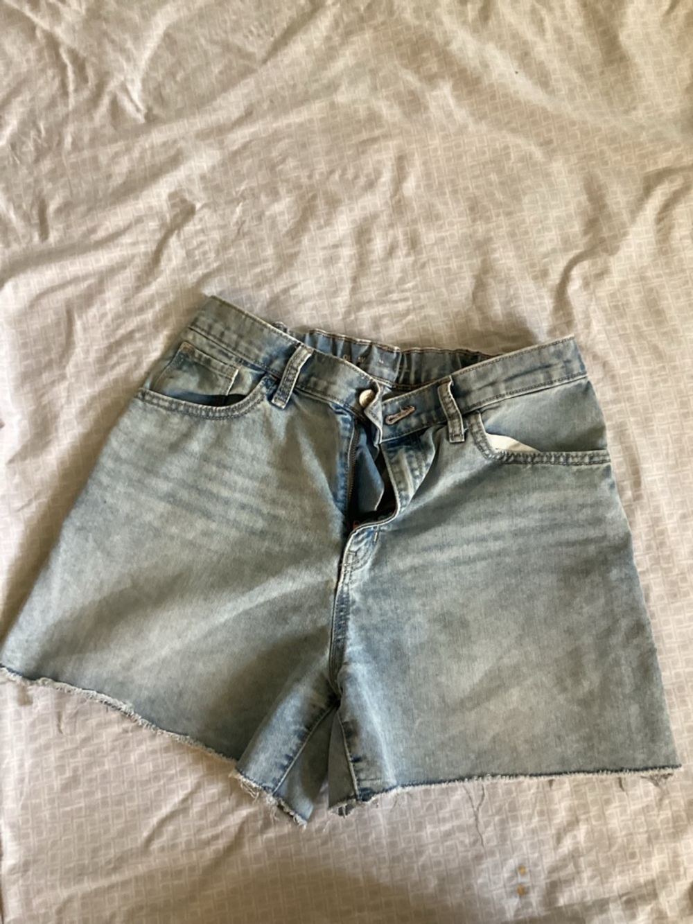 Old Navy Light Blue Washed Denim Kids Shorts